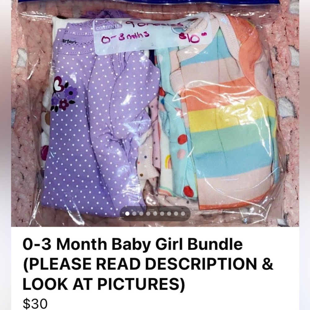 0-3 Month Baby Girl Bundle (PLEASE READ DESCRIPTION & LOOK AT PICTURES)